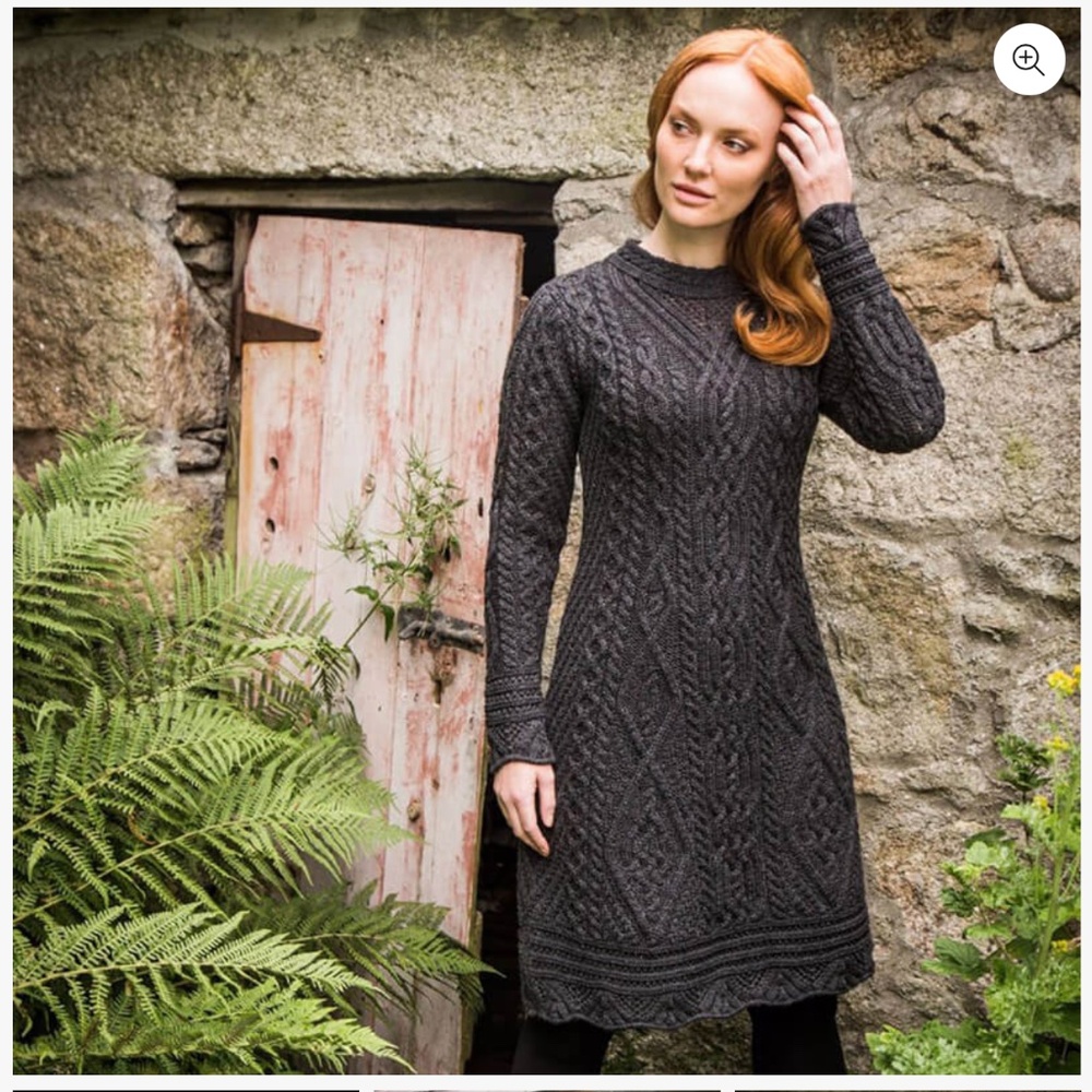 NWOT Skellig Aran Dress from the Irish Store Merino Wool Size M